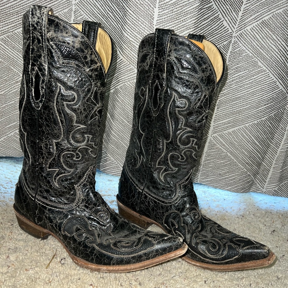 Corral Vintage Cowgirl Boots 11D Black